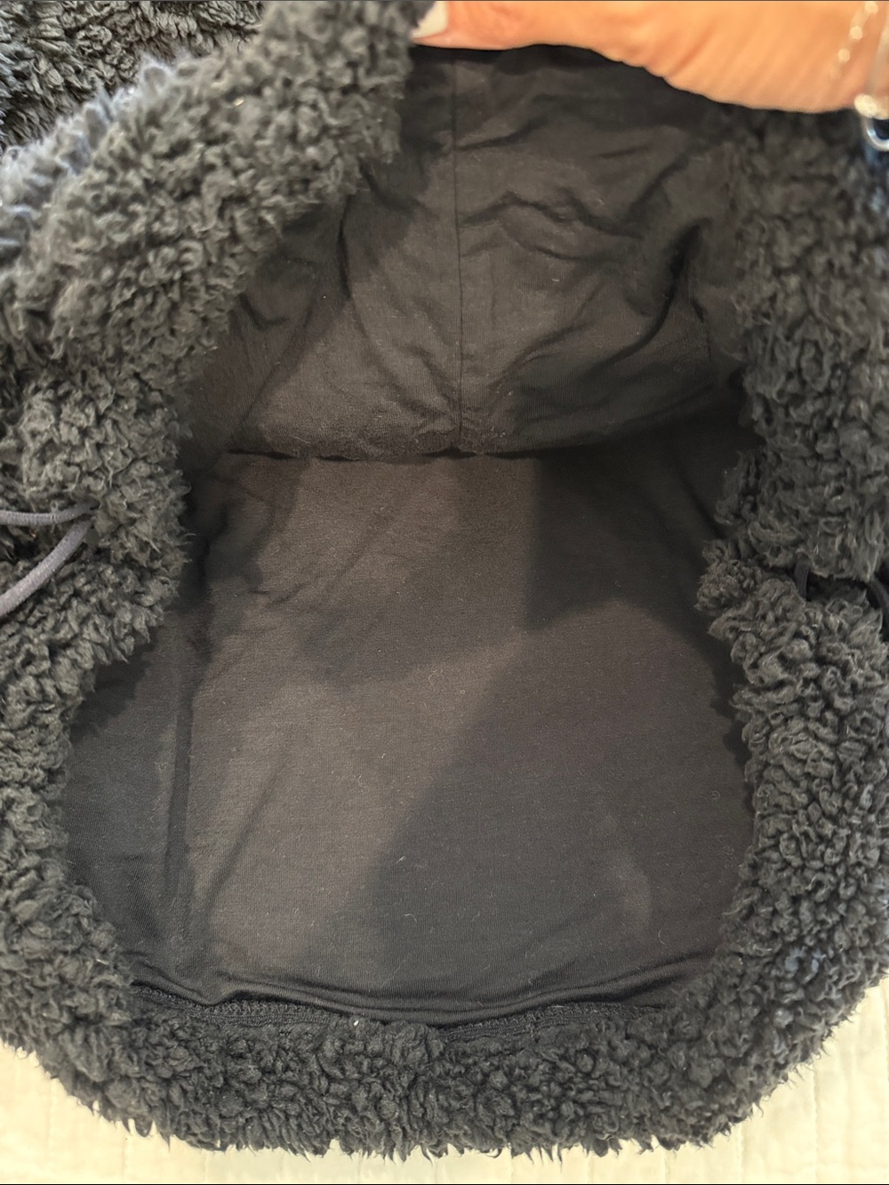 Free People Movement Cozy Black Sherpa Hoodie Jacket SZ XS - Picture 5 of 5